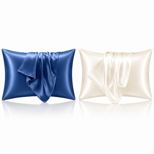 Back of 2 – Satin Pillowcase for Hair and Skin
