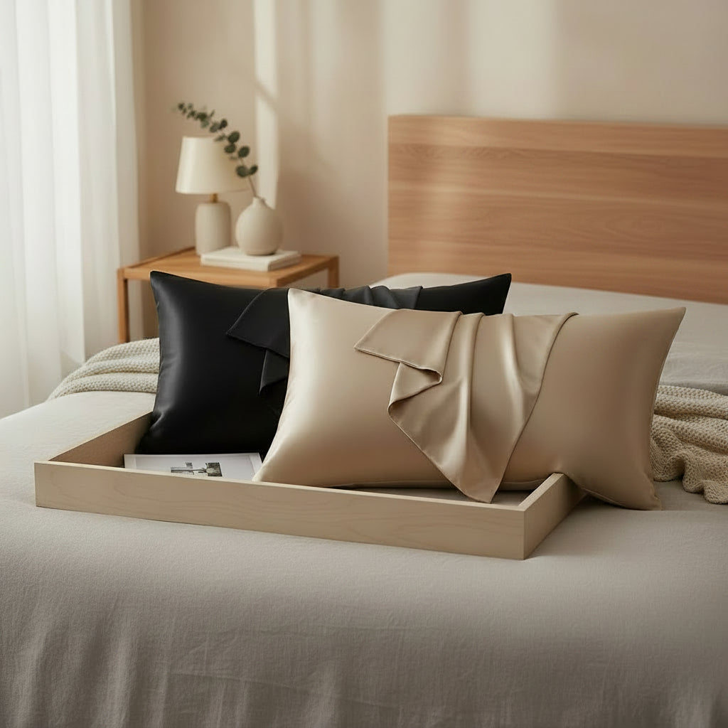 Back of 2 – Satin Pillowcase for Hair and Skin