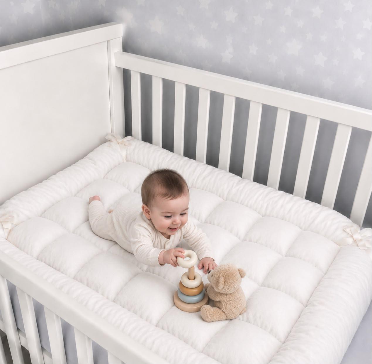 Baby Mattress Topper with Elastic Corners – Microfiber