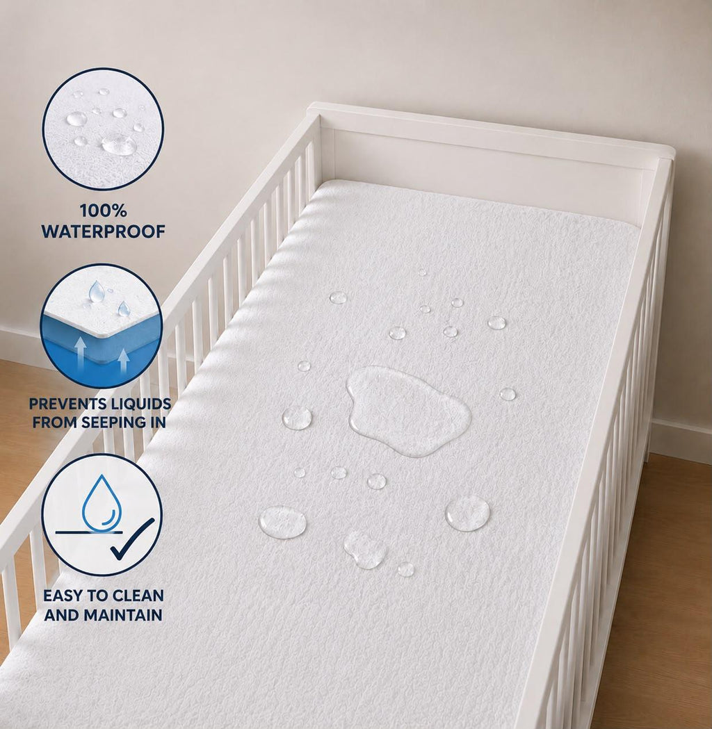 Baby Mattress Protector – Waterproof PU Layer with Elastic Fit