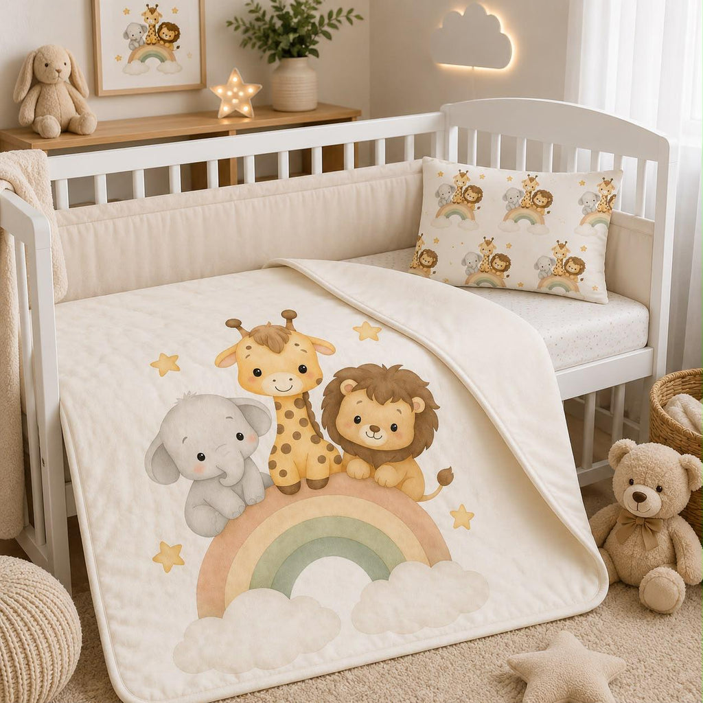 Baby Quilt & Pillow Set – Little Zoo Design