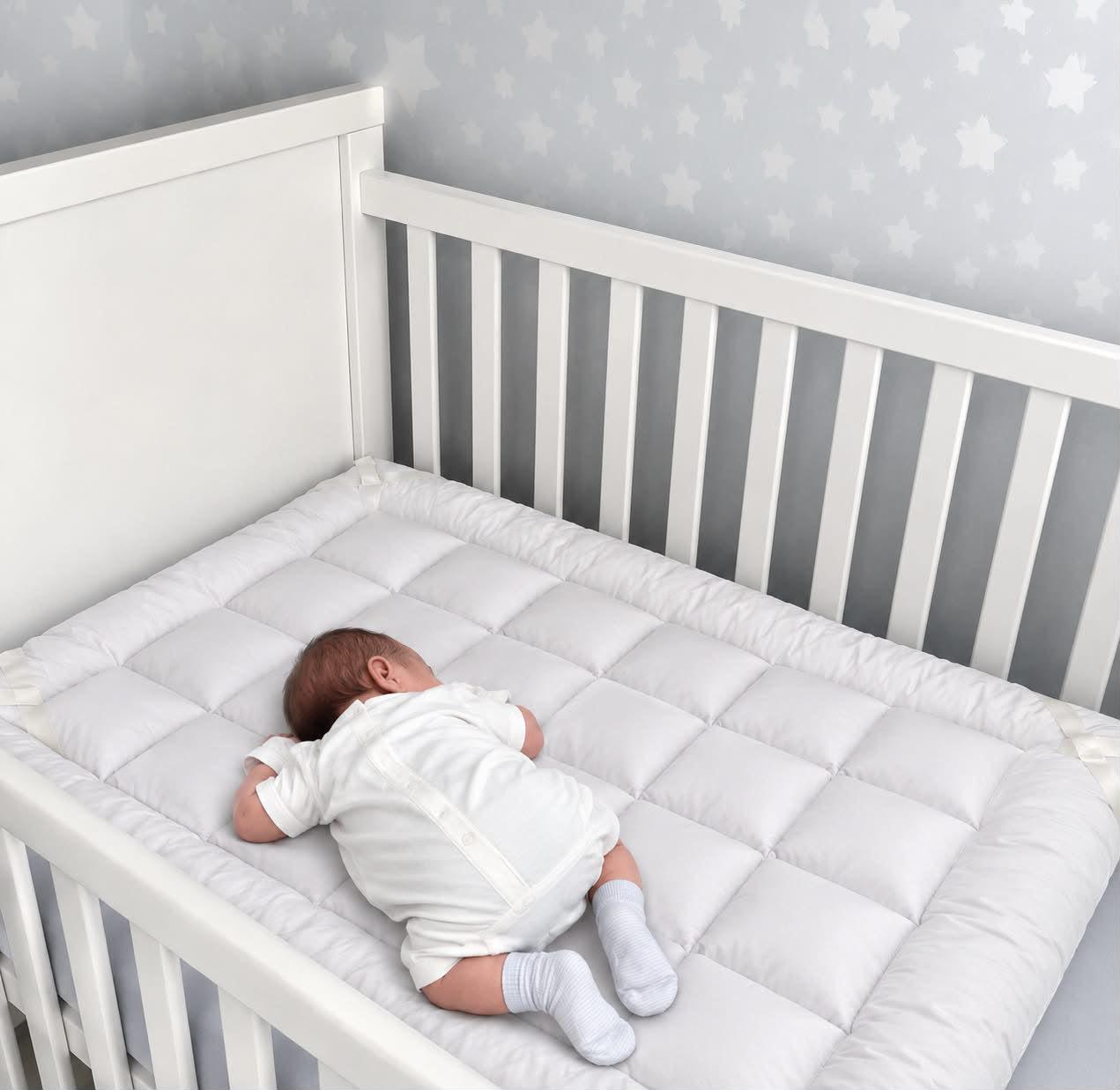 Baby Mattress Topper with Elastic Corners – Microfiber