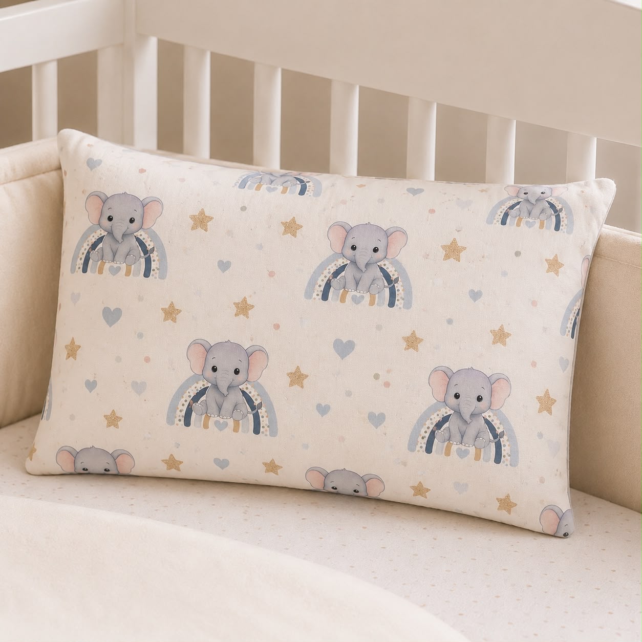 Baby Quilt & Pillow Set – Baby Elephant Design