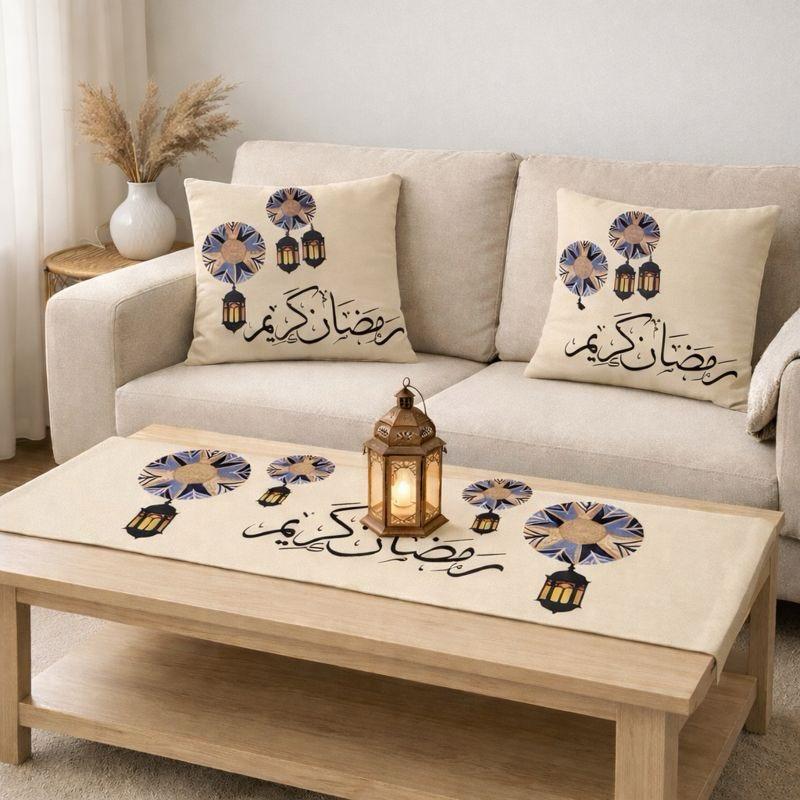 مفرش رمضان - مفرش طاولة طعام رمضاني أنيق