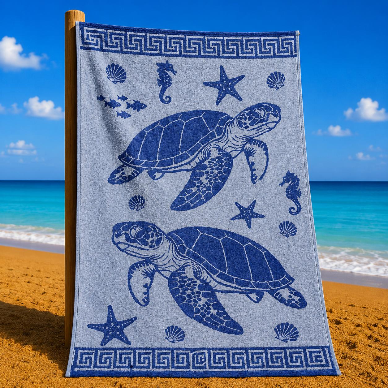 Beach Towel – Soft & Absorbent Sea Life Design