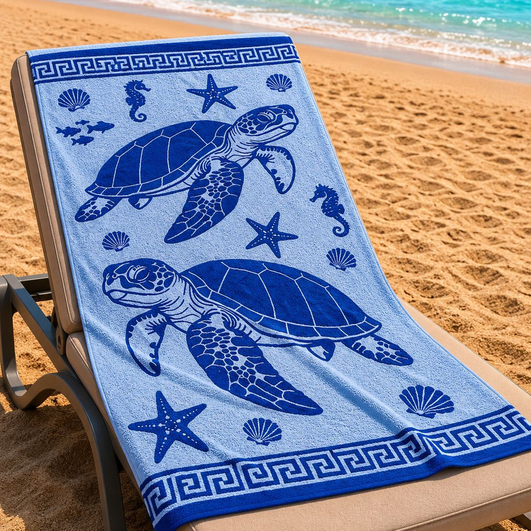 Beach Towel – Soft & Absorbent Sea Life Design