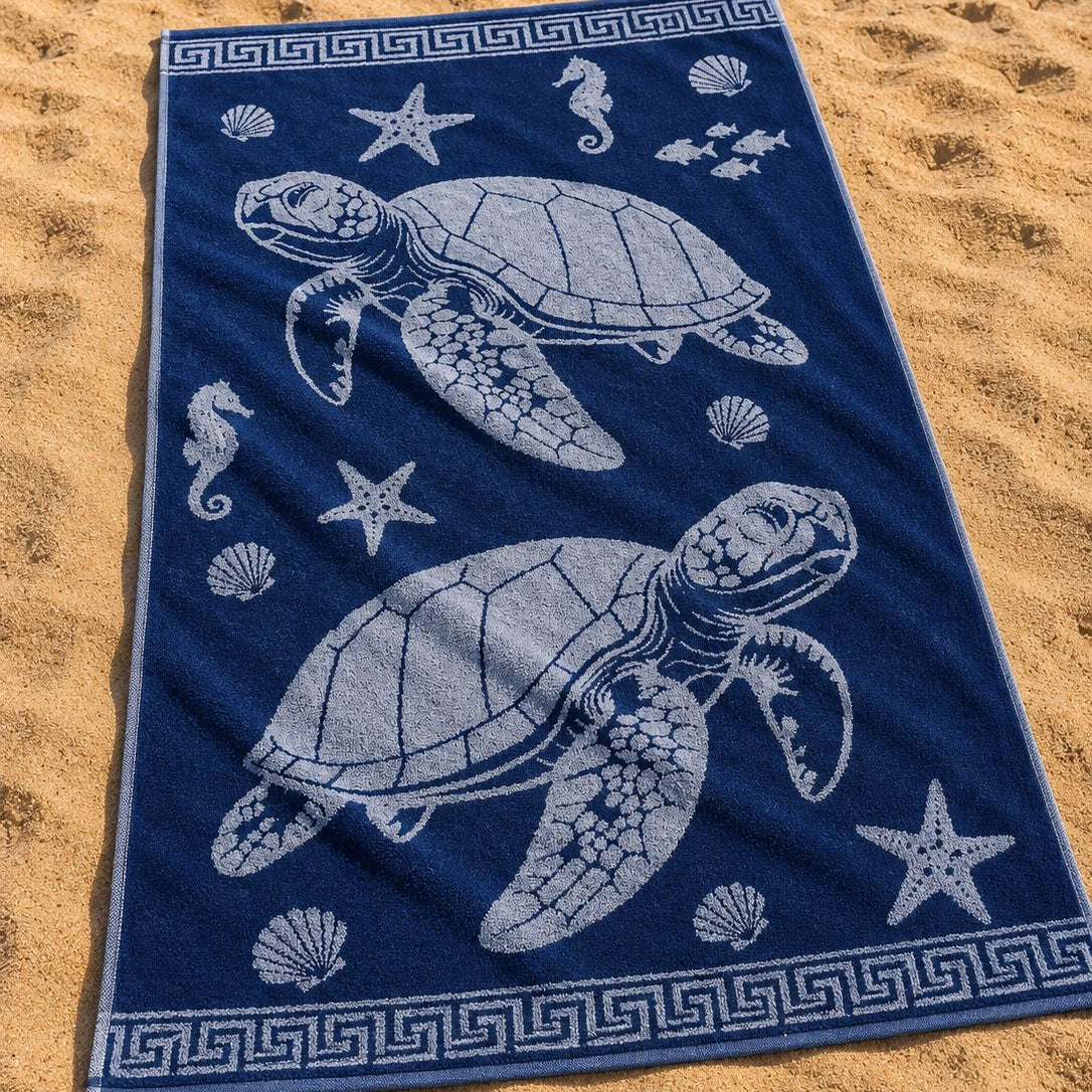 Beach Towel – Soft & Absorbent Sea Life Design
