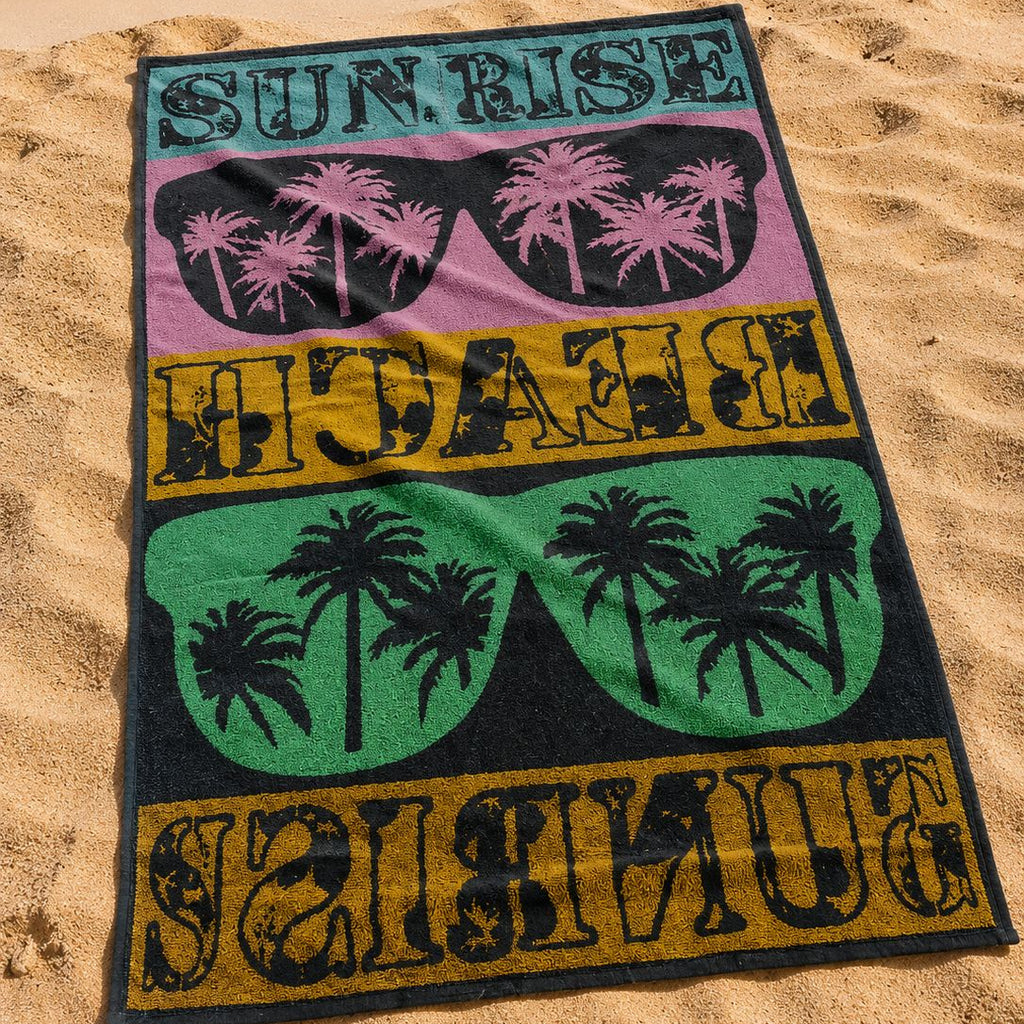 Beach Towel – Soft & Absorbent Sunset Design