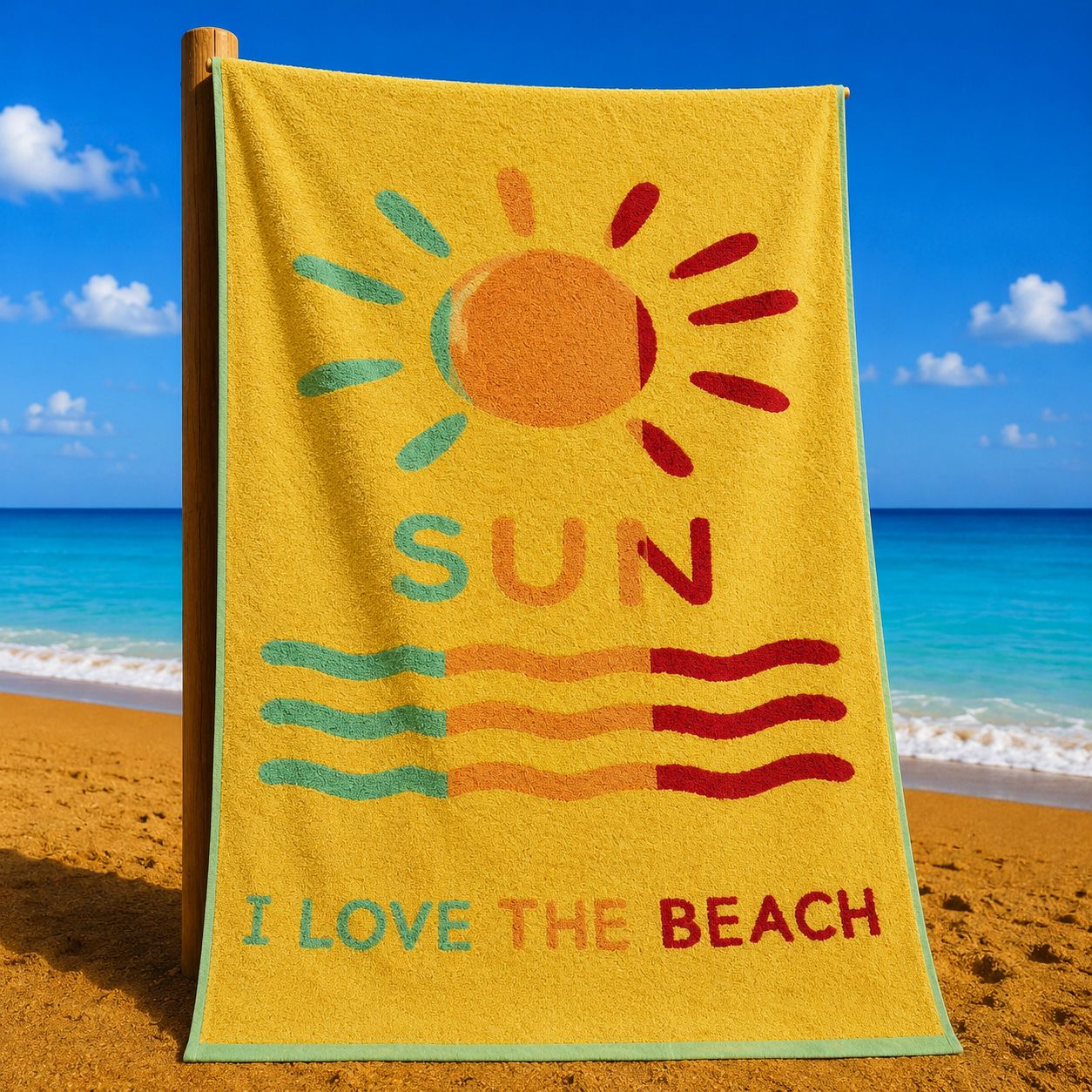 Beach Towel – Soft & Absorbent Sun Design