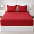 Fitted Bed Sheet Set – Soft & Breathable Pop Color Collection Plain Microfiber