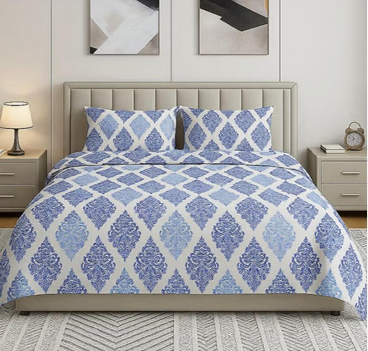 Royal Flat Bed Sheet Set – Soft & Breathable Printed Microfiber