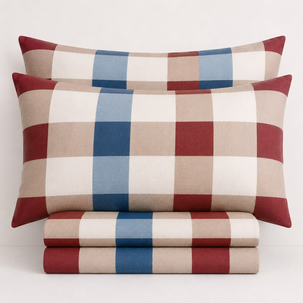 Brown Caro Flat Bed Sheet Set – Soft & Breathable Printed Microfiber
