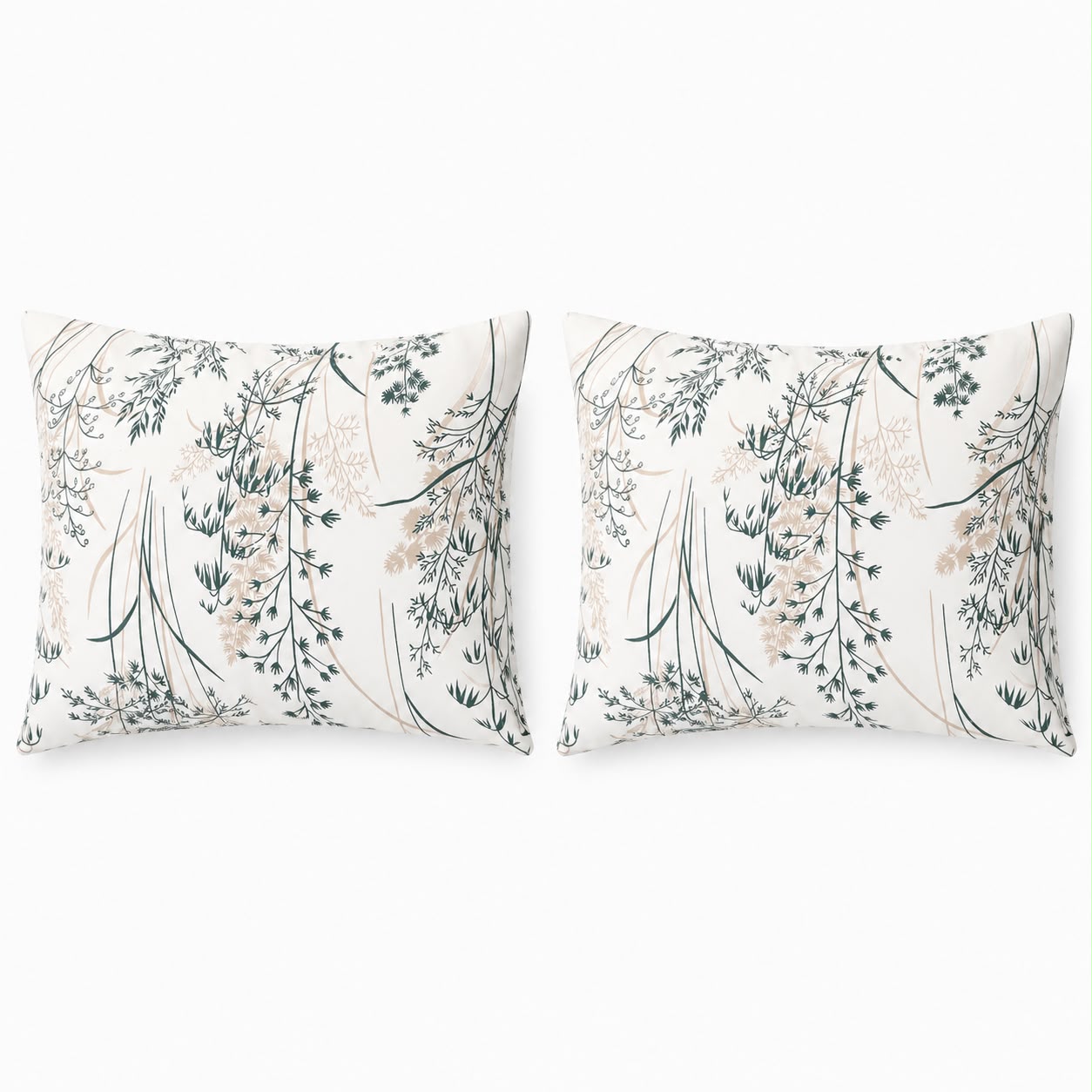 Breeze Green Pillowcases Set 2 Pcs – Soft & Breathable Blended Cotton