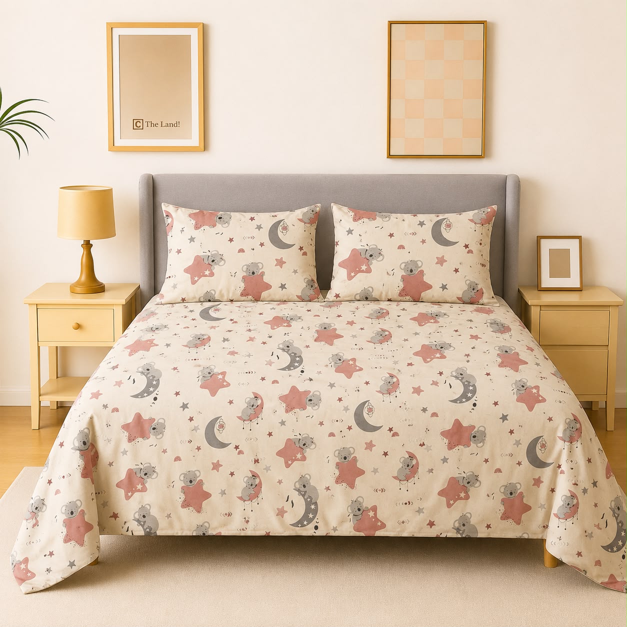 Dozi Flat Bed Sheet Set – Soft & Breathable Blended Cotton