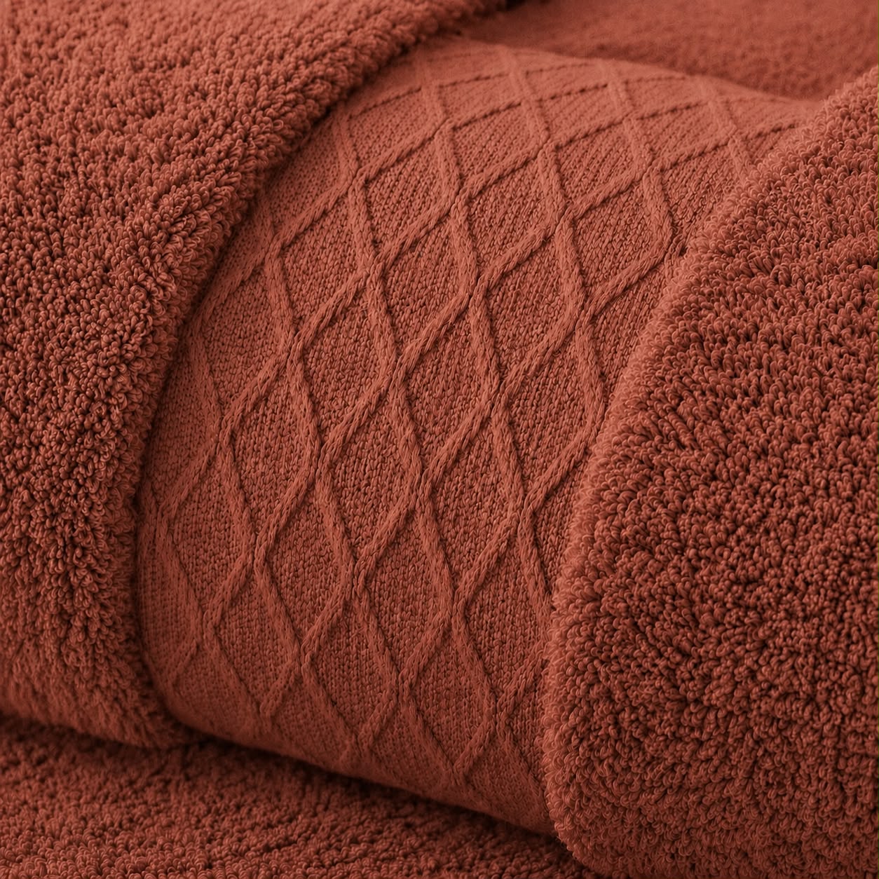 Towels Set 3pcs Cotton – Soft & Absorbent– Weaves Design 500 GSM
