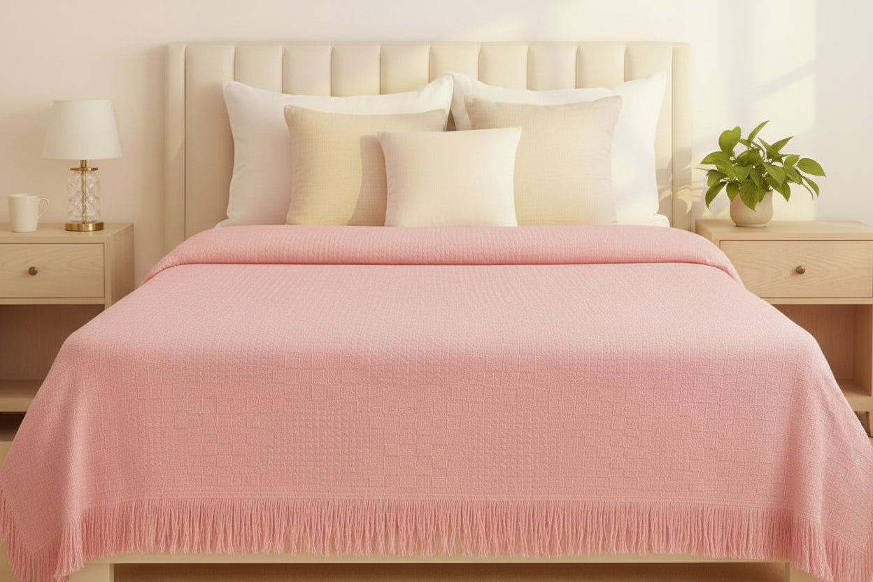 Summer Plain Coverlet - Lightweight Soft Bedspread