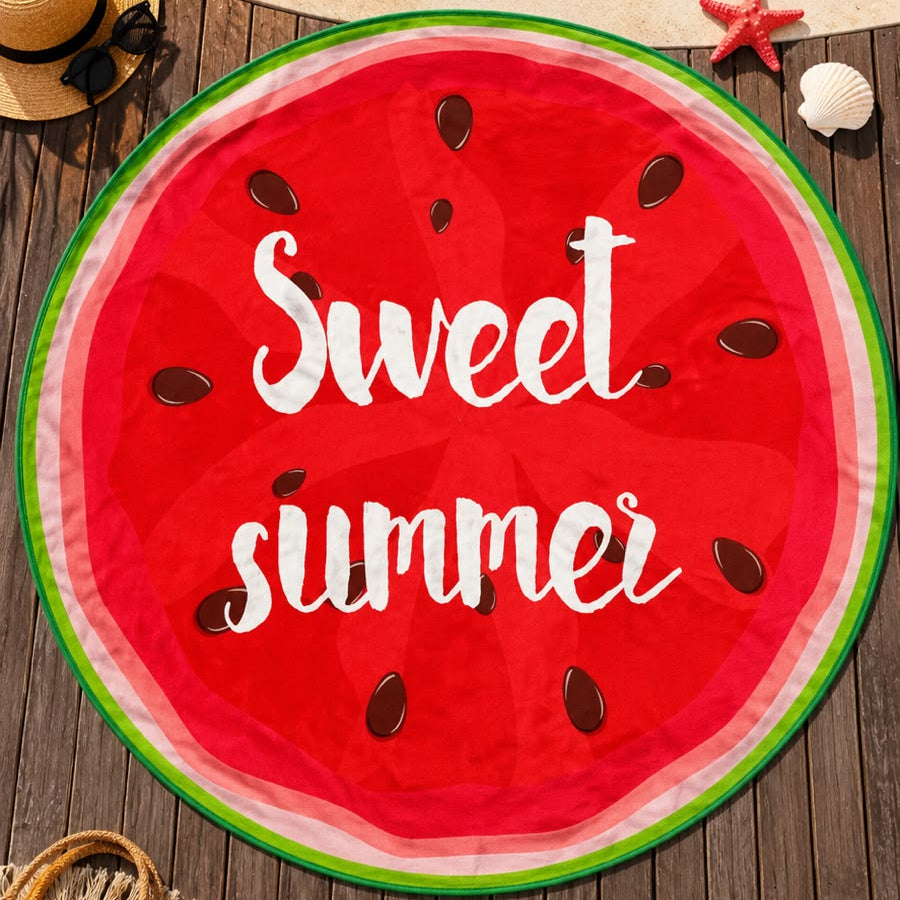 Beach Mat – Sandproof Outdoor Mat – Watermelon Design