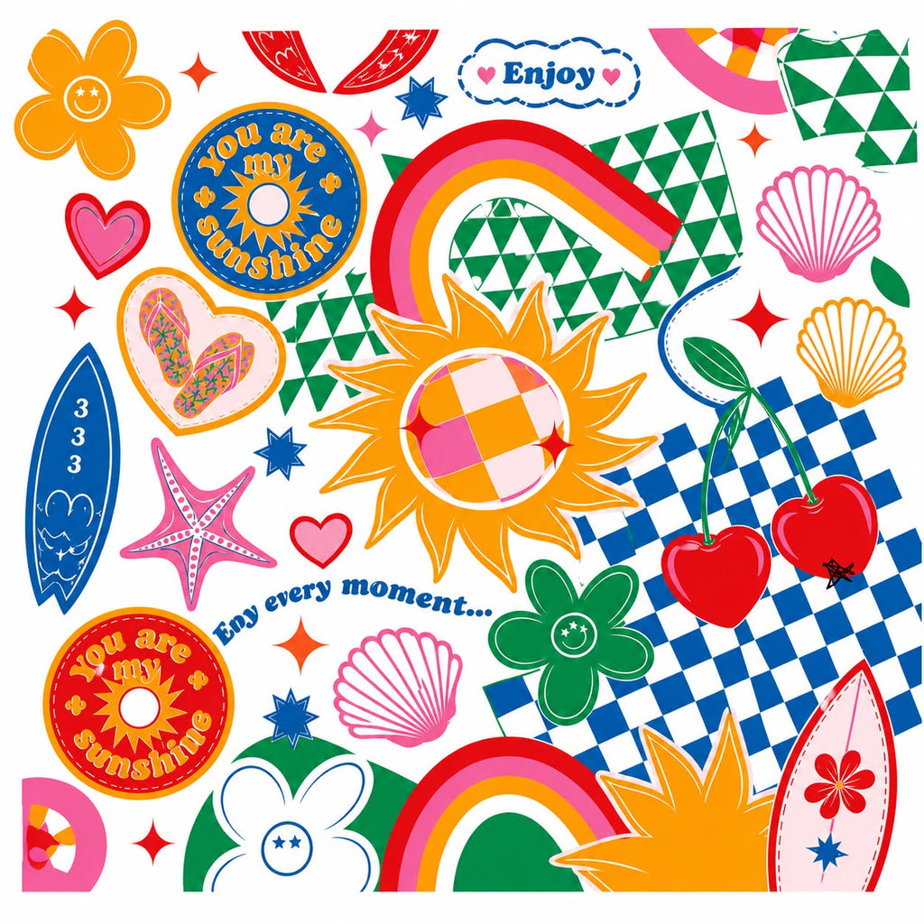 Beach Mat – Sandproof Outdoor Mat – Summer Pop Design