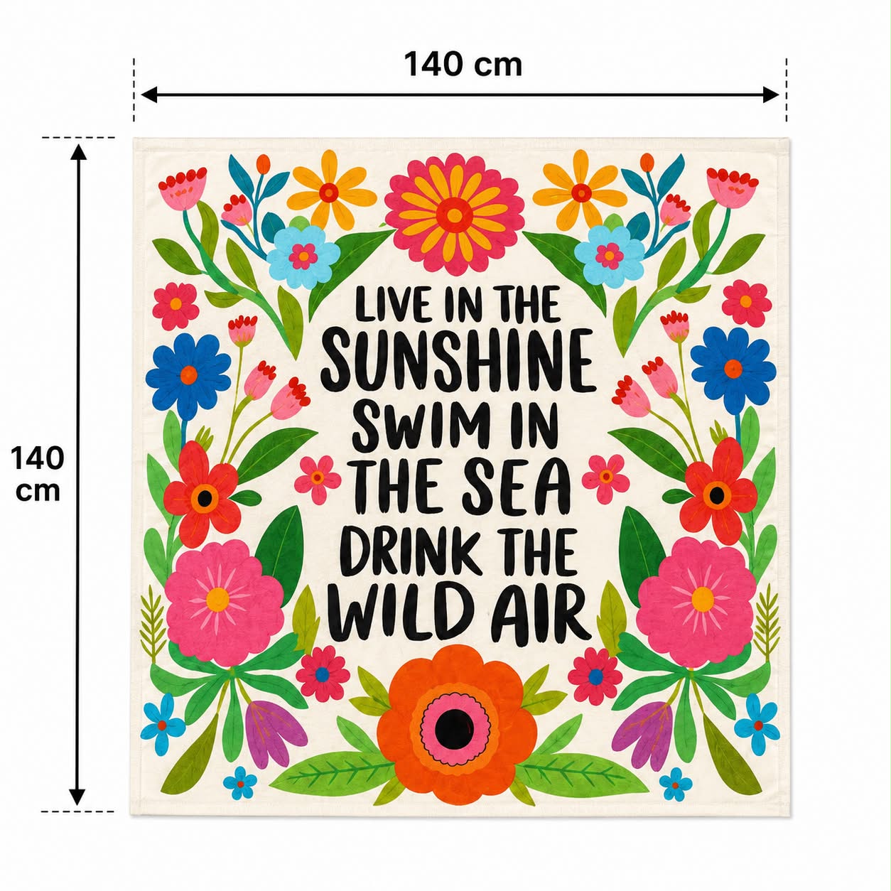 Beach Mat – Sandproof Outdoor Mat – Flora Design