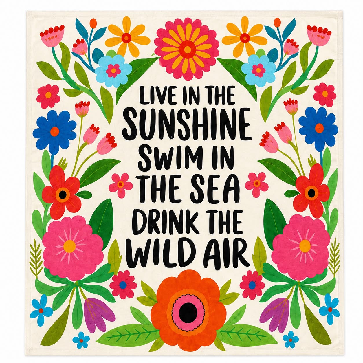 Beach Mat – Sandproof Outdoor Mat – Flora Design