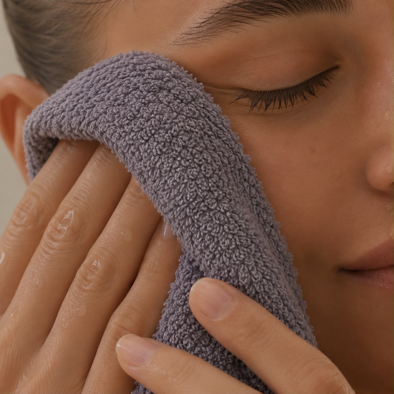 Pure Cotton Face Towels – Grid Design 700 GSM