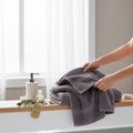 Pure Cotton Bath Towels – Grid Design 700 GSM