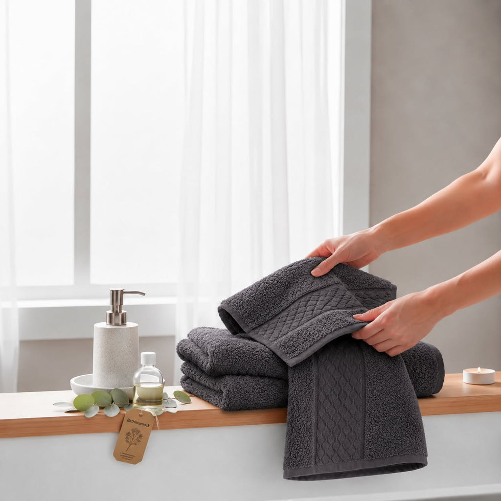 Pure Cotton Bath Towels–Weaves Design 500 GSM