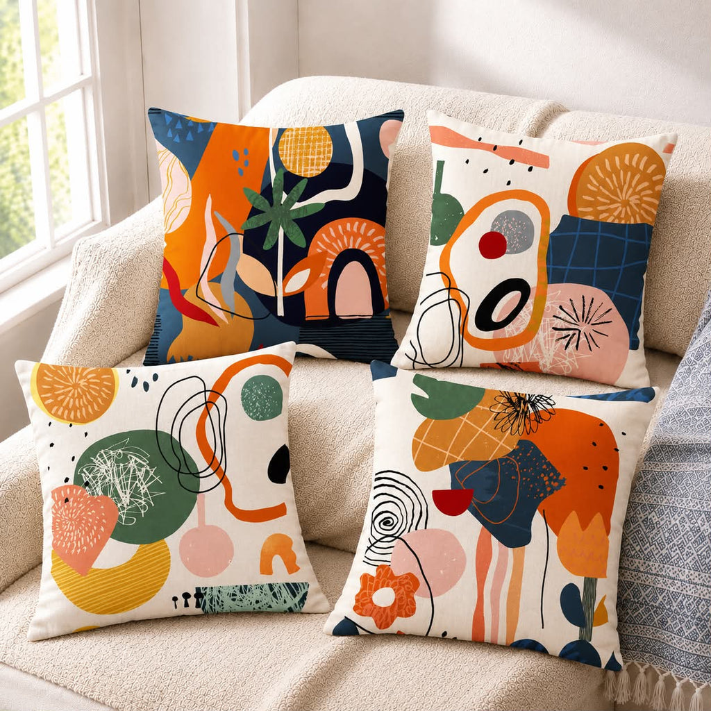 Cushion Cover Set 4 Pcs - Boho Design