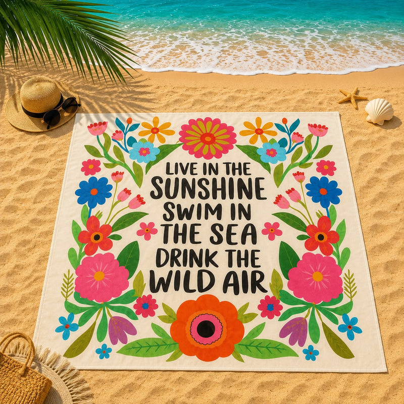 Beach Mat – Sandproof Outdoor Mat – Flora Design