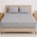 Oriental Coffee Fitted Bed Sheet Set – Soft & Breathable Printed Microfiber