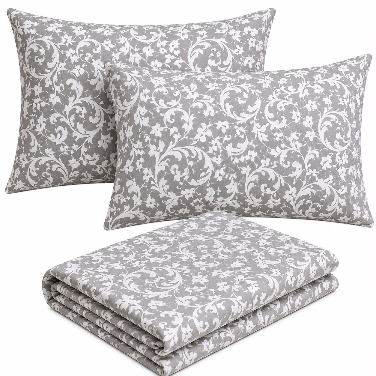 Oriental Coffee Fitted Bed Sheet Set – Soft & Breathable Printed Microfiber