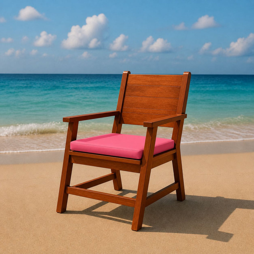 Back or Seat Chair Cushion – Soft Padded For Beach & Garden – Flamingo Design