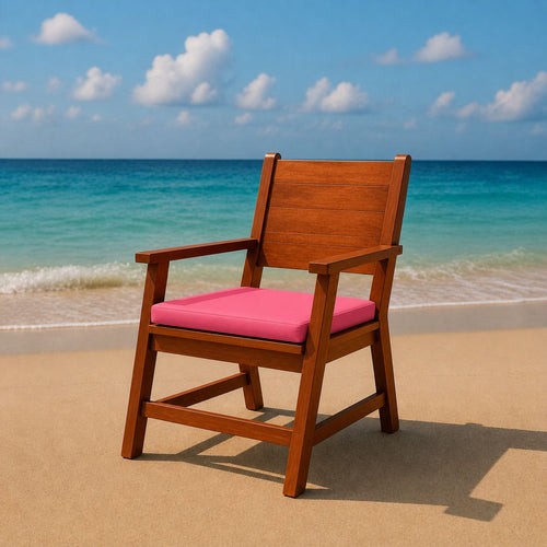 Back or Seat Chair Cushion – Soft Padded For Beach & Garden – Flamingo Design