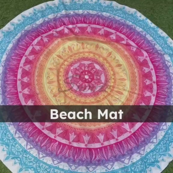 Beach Mat – Sandproof Outdoor Mat – Mandela design