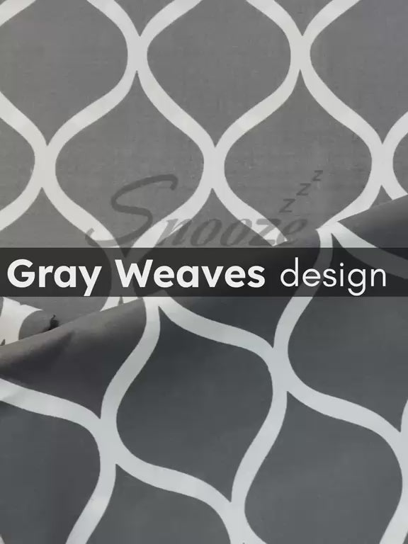 Gray Waves Flat Bed Sheet Set – Soft & Breathable Printed Microfiber