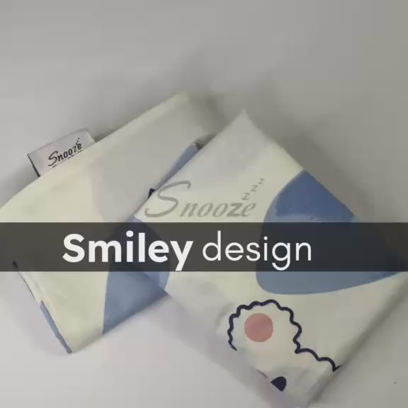 Smiley Pillowcases Set 2 Pcs – Soft & Breathable Blended Cotton