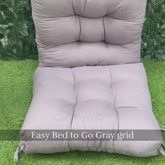 Gray Foldable Floor Mattress Sofa Bed – Multi-Position