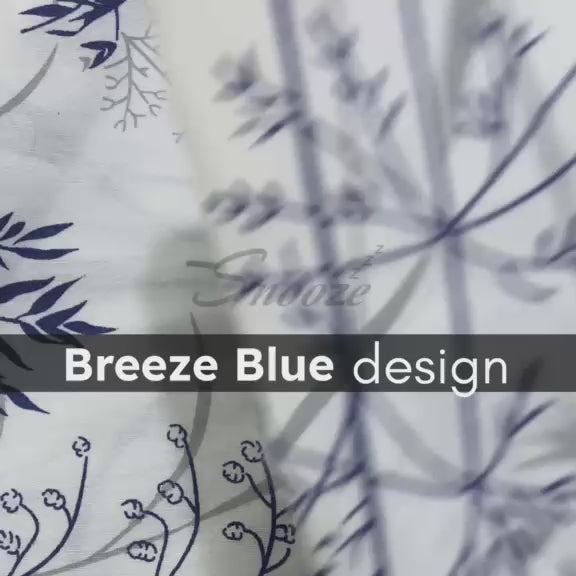 Breeze Blue Fitted Bed Sheet Set – Soft & Breathable Blended Cotton