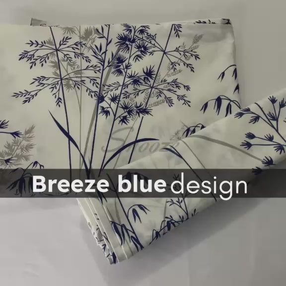 Breeze Blue Pillowcases Set 2 Pcs – Soft & Breathable Blended Cotton