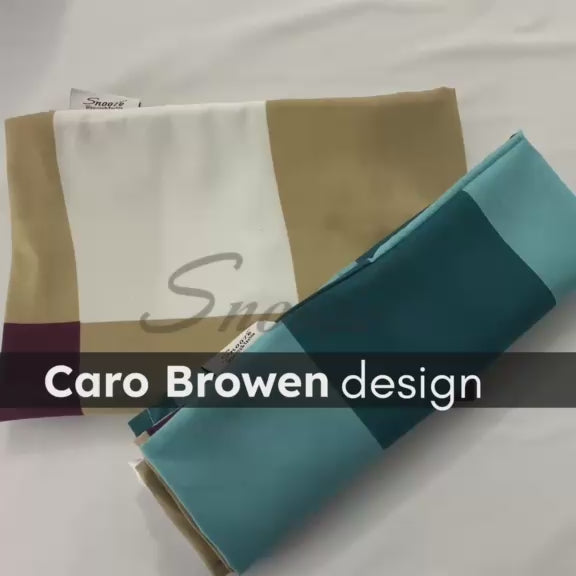 Brown Caro Pillowcases Set 2 Pcs – Soft & Breathable Printed Microfiber