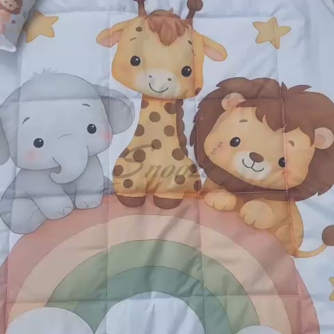 Baby Quilt & Pillow Set – Little Zoo Design