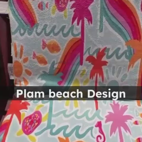 Back or Seat Chair Cushion – Soft Padded For Beach & Garden – Palm Beach Design