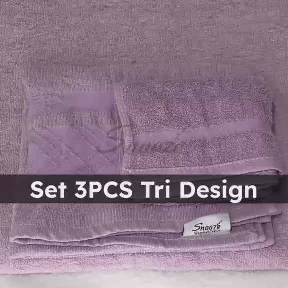 Towels Set 3PCS Tri Design – Bathroom Essentials