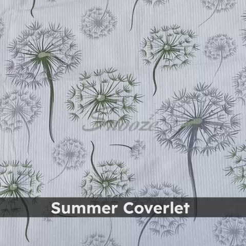 Printed Summer Coverlet – Lightweight & Soft | Aura Design