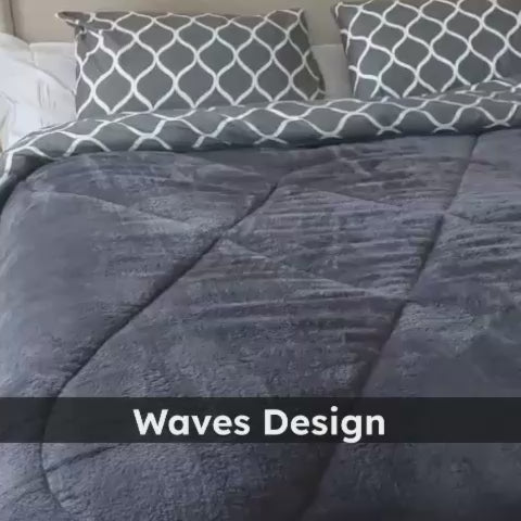 Double Face Winter Quilt – Waves Design