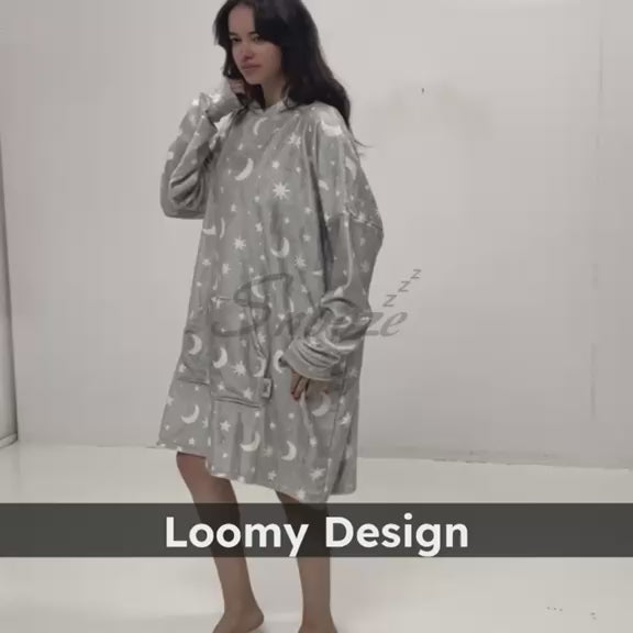 Oversized Wearable Blanket Hoodie – Loomy Design
