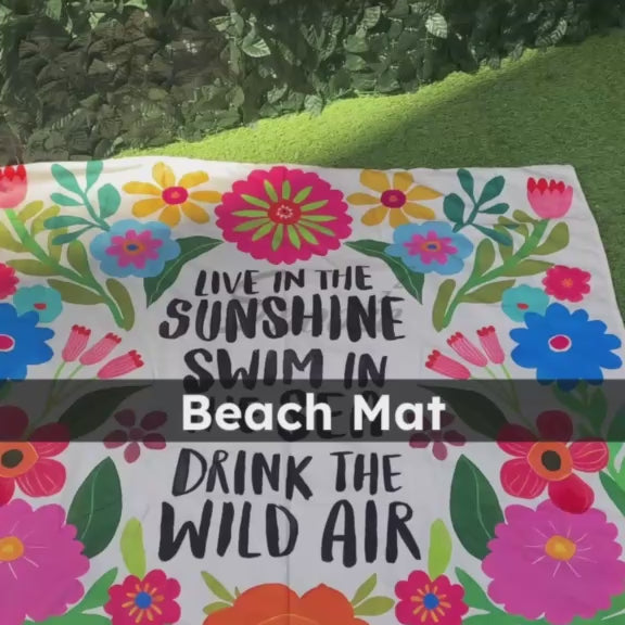 Beach Mat – Sandproof Outdoor Mat – Flora Design