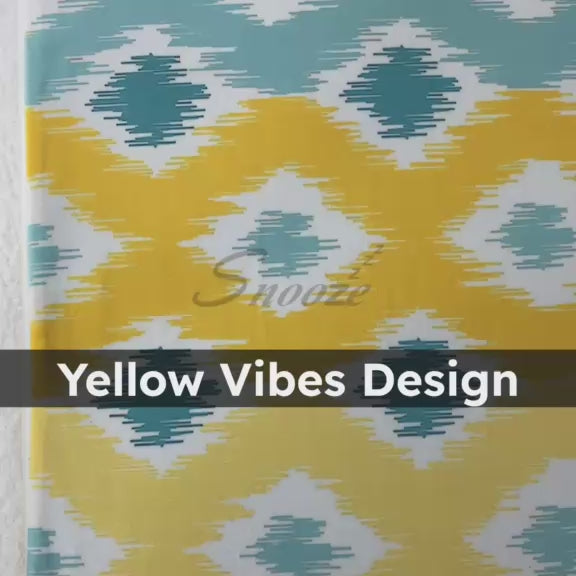 Full Chair Cushion – Soft Padded for Beach & Garden – Yellow vibes Design